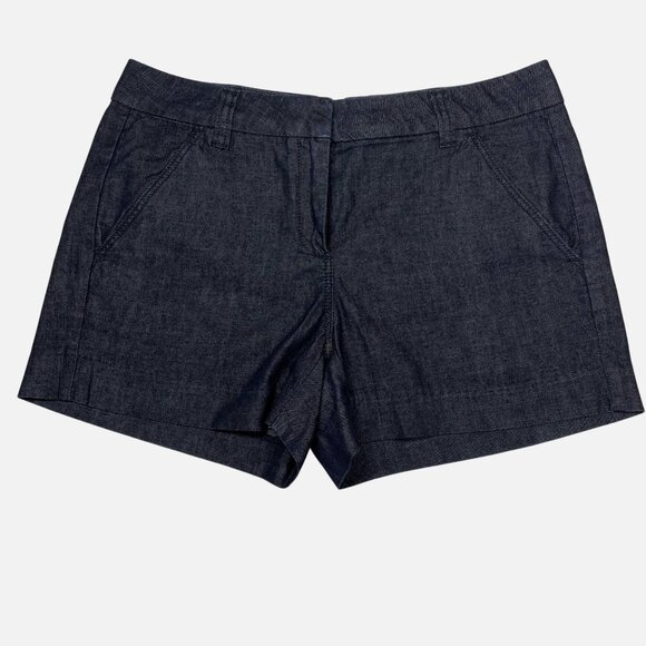 Ann Taylor LOFT The Riviera Shorts Womens Size 6 Dark Denim Cotton Casual Summer - Picture 1 of 8
